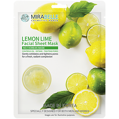 Mirabelle Korea - Lemon Lime, Fairness Facial Mask, 1 Pc