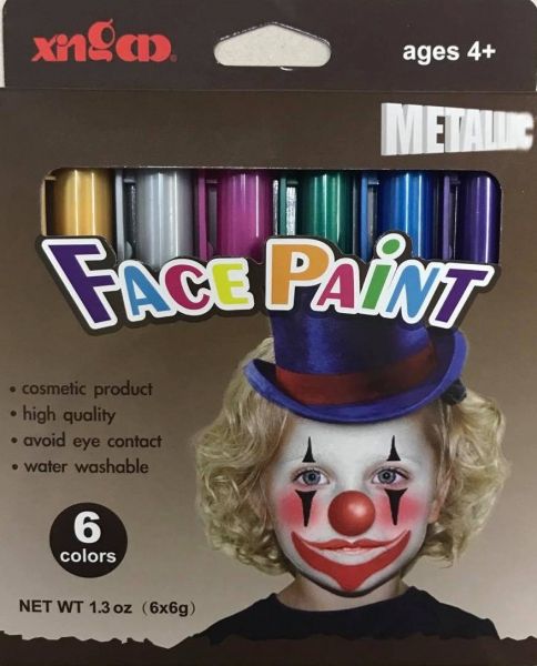 Metallic Facepainte Marker Helio 6 Colors