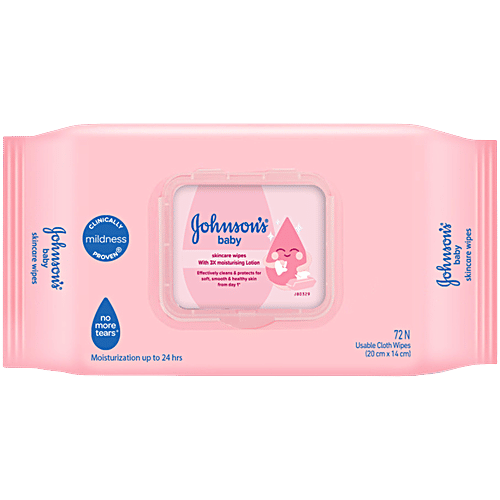 Johnson'S Baby Skin Care Wipes, 72 Pcs