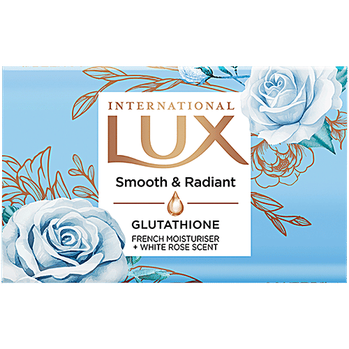 Lux International Smooth & Radiant Bathing Soap With Glutathione & French Moisturiser, 130 G Carton