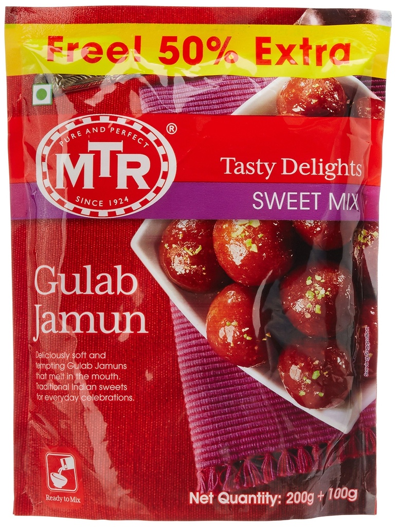 Mtr Instant Gulab Jamun Mix, 200G+100G Free