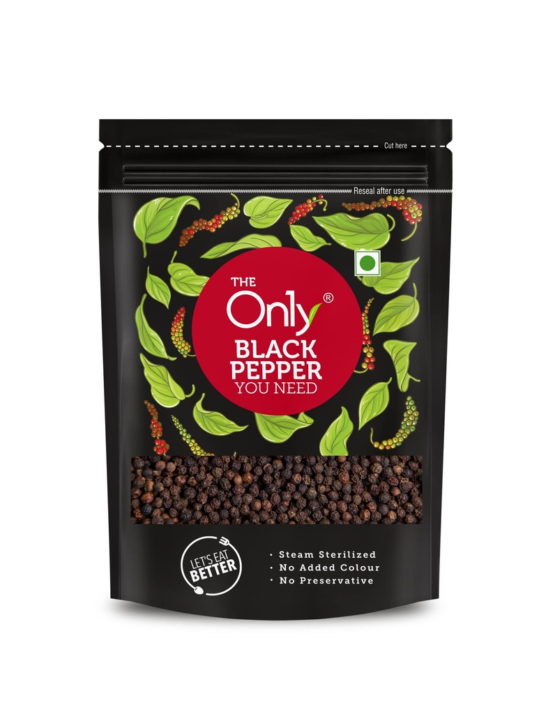 On1Y Whole Black Pepper Kali Mirch Sabut 75Gm