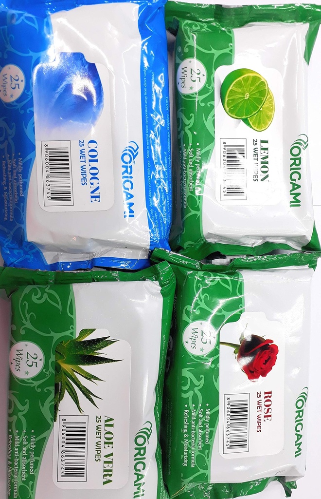 Origami So.Soft Wet Wipes - 25 Pulls (Alovera)