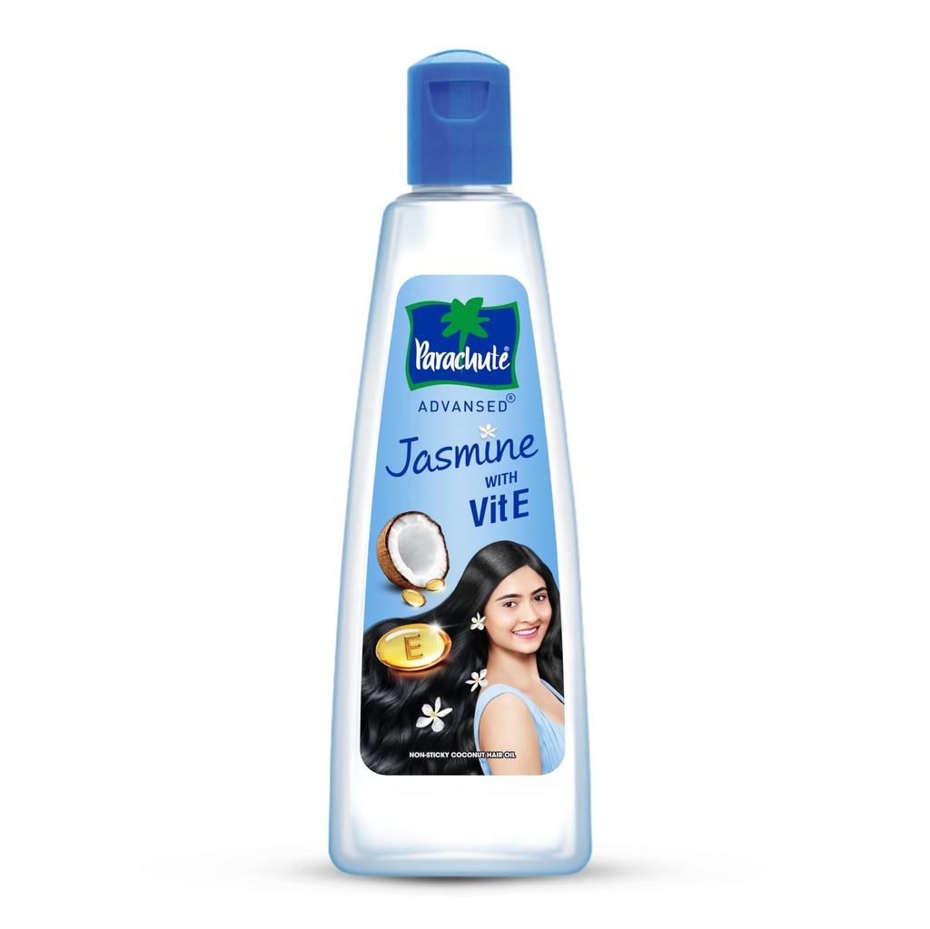Parachute Advansed Jasmine Enriched Coconut Hair Oil With Vitamin-E | For Scalp Nourishment| Stronger, Softer, Silkier Hair |Non-Sticky | All Hair Types| 6.4 Fl.Oz.