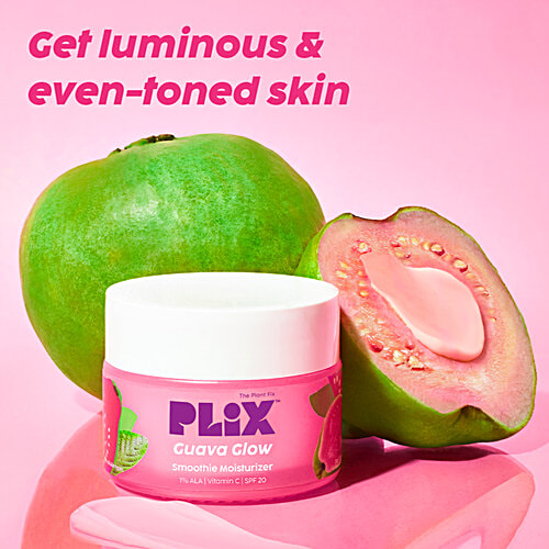 Plix Guava Glow Smoothie Moisturizer - With Vitamin C & Ala, Spf 20, 50 G