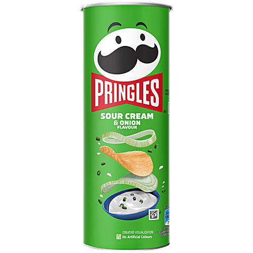 Pringles Sour Cream & Onion Flavour Potato Chips, 102 G