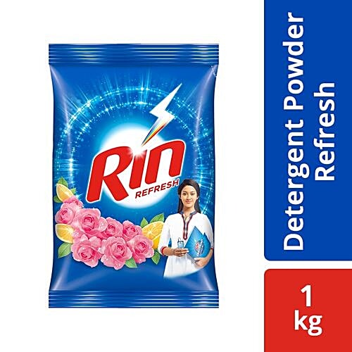Rin Refresh Lemon & Rose Detergent Powder, 1 Kg
