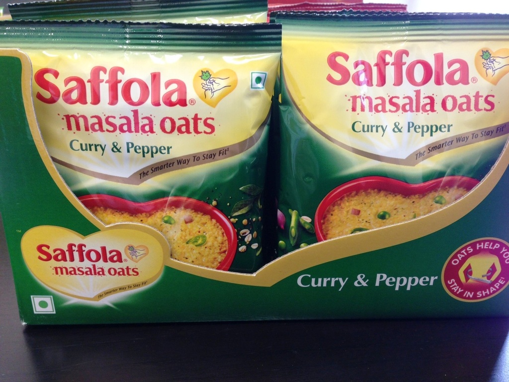 Saffola Masala Oats- Curry & Pepper -39G X 12