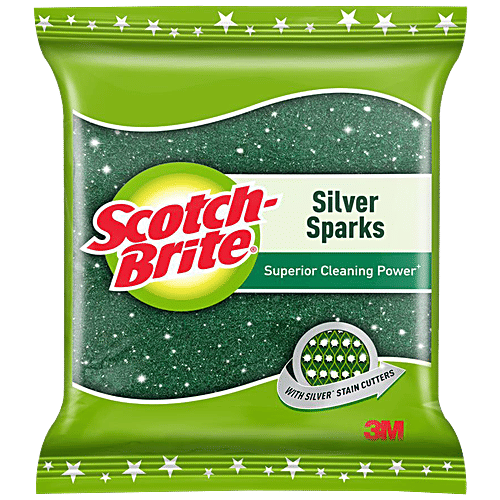 Scotch Brite Silver Sparks Scrub Pad, 1 Pc