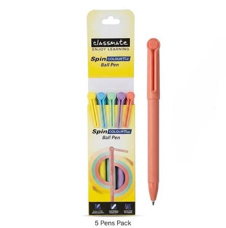 Classmate Octane Spin Ball Pen Blue - 5 Piece Set