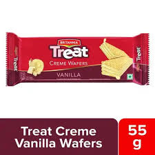 Britannia Treat Creme Vanilla Wafers 55 Gm