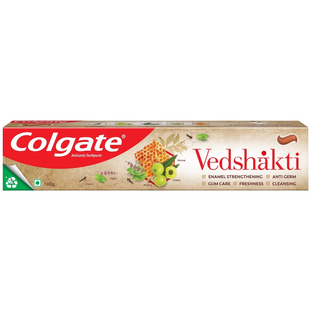 Colgate Swarna Vedshakti 100G Toothpaste, Massage, Freshness, Strengthening, Clean, Diabetes, Bad Breath Toothpaste
