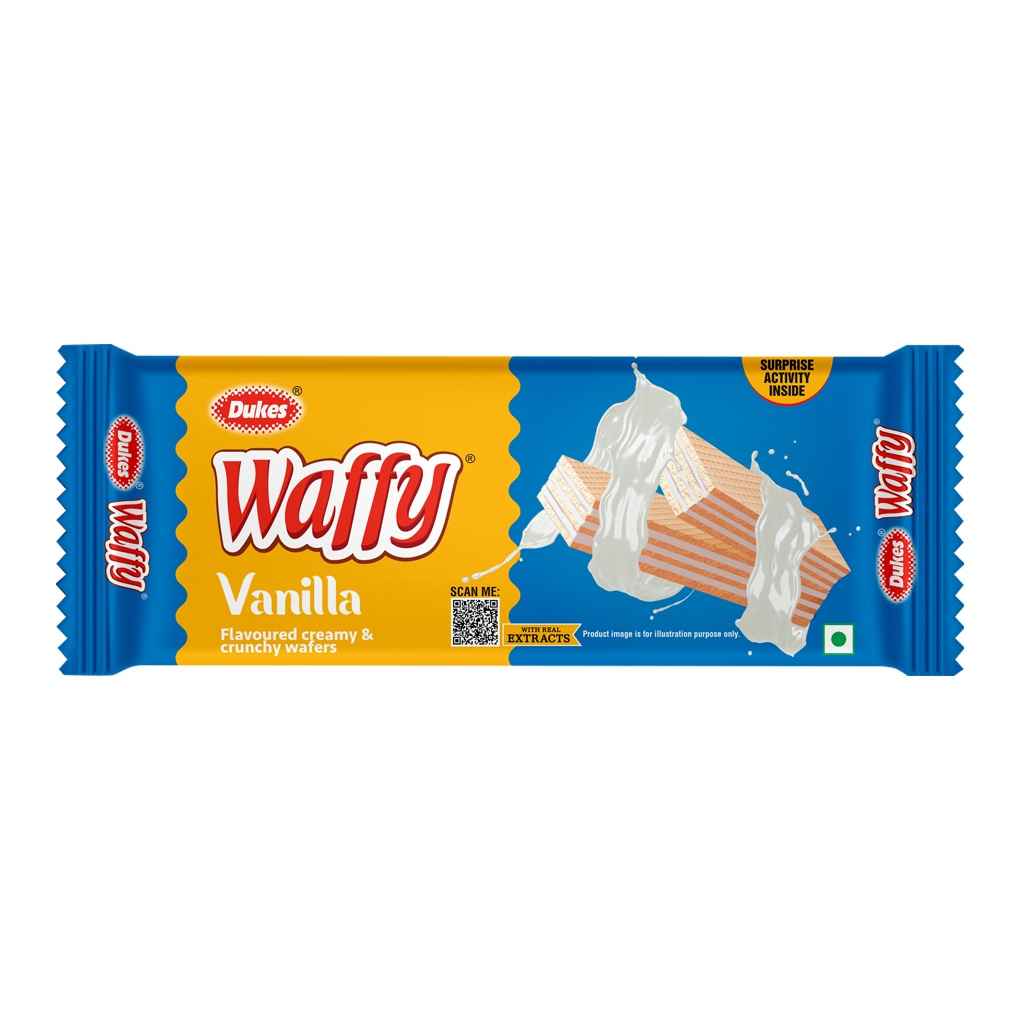 Dukes Waffy Vanilla Flavoured Creamy & Crunchy Wafers 55 Gm