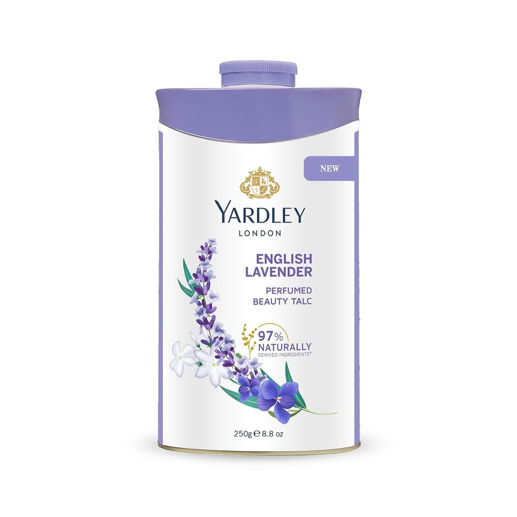 Yardley London English Lavender Perfumed Deodorizing Talc Talcum Powder 100Gm, 3.5 Ounce