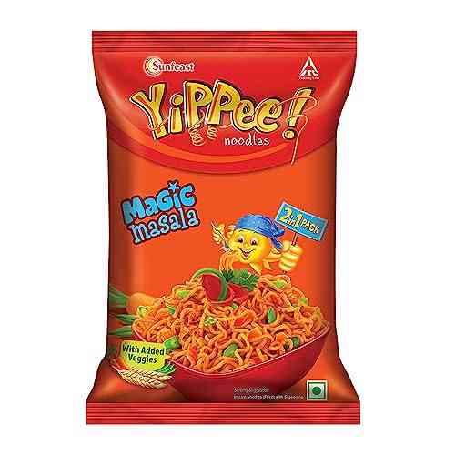 Sunfeast Yippee Vegetarian Noodles – Magic Masala 2 In1,140Gm Pouch