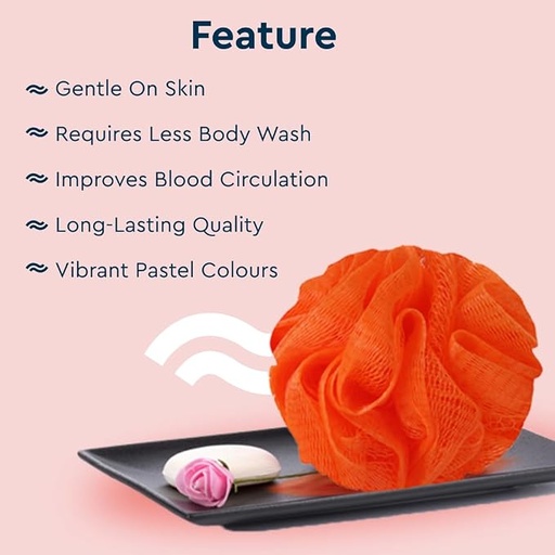 [GUBB-00348] Gubb Plastic Bath Sponge Round Loose Loofah (Colors May Vary)