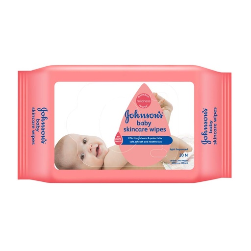 [JHOJON-00396] Johnsons Baby Skincare Wipes Gentle Cleaning For Little Hands & Faces 20 Sheets Per Pack