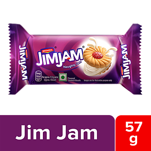 [JIMJAM-00398] Britannia Jimjam Naughty Jam Flavoured Sandwich Biscuits, 57 G