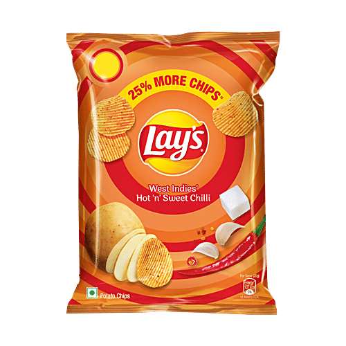 [LAYS-00437] Lay'S West Indies Hot 'N' Sweet Chilli Potato Chips, 24 G