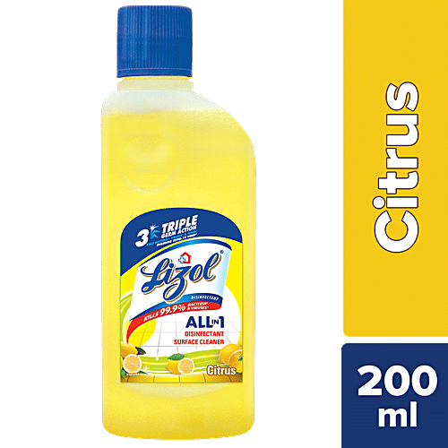 [LIZL-00464] Lizol Disinfectant Surface & Floor Cleaner Liquid - Citrus, 200 Ml