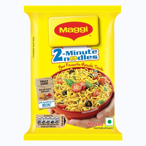 [MAGYEL-00476] Maggi 2 Minutes Noodles Masala, 70 Grams Pack (2.46 Oz)- 1 Pack - Made In India