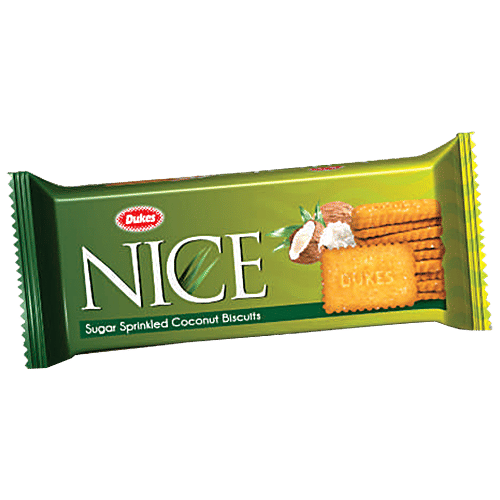 [NICE-00593] Dukes Nice Sugar Sprinkled Coconut Biscuits - Crunchy, 145 G Pouch