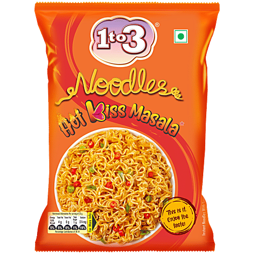 [NOOHOT-00596] 1To3 Noodles Hot Kiss Masala Instant Noodles, 50 G
