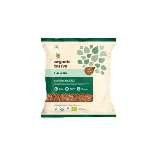 [ORGTAT-00621] Organic Tattva Flax Brown Seeds, 140G