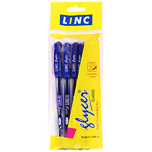 [SLYCEL-00782] Linc Glycer Classic Super Smooth Ball Pens - Blue Ink, 5 Pcs