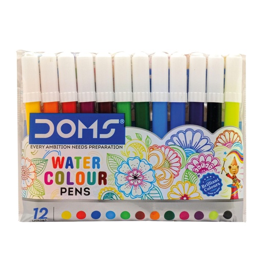 [WATCOL-00908] Doms Water Colour Pens - 12 Shades