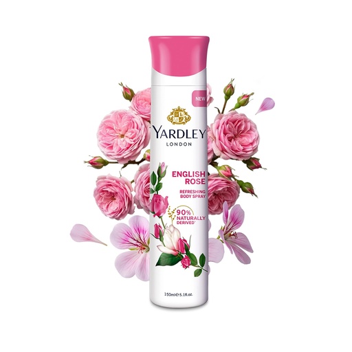 [YARLON-00934] Yardley English Rose Body 150Ml 5 Oz Refreshing Body Spray (Jasmine, 5.07 Fl Oz (Pack Of 1))