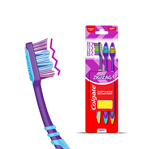 [ZICZAC-00952] Colgate Zig Zag Soft Bristle Toothbrush, 3 Pc